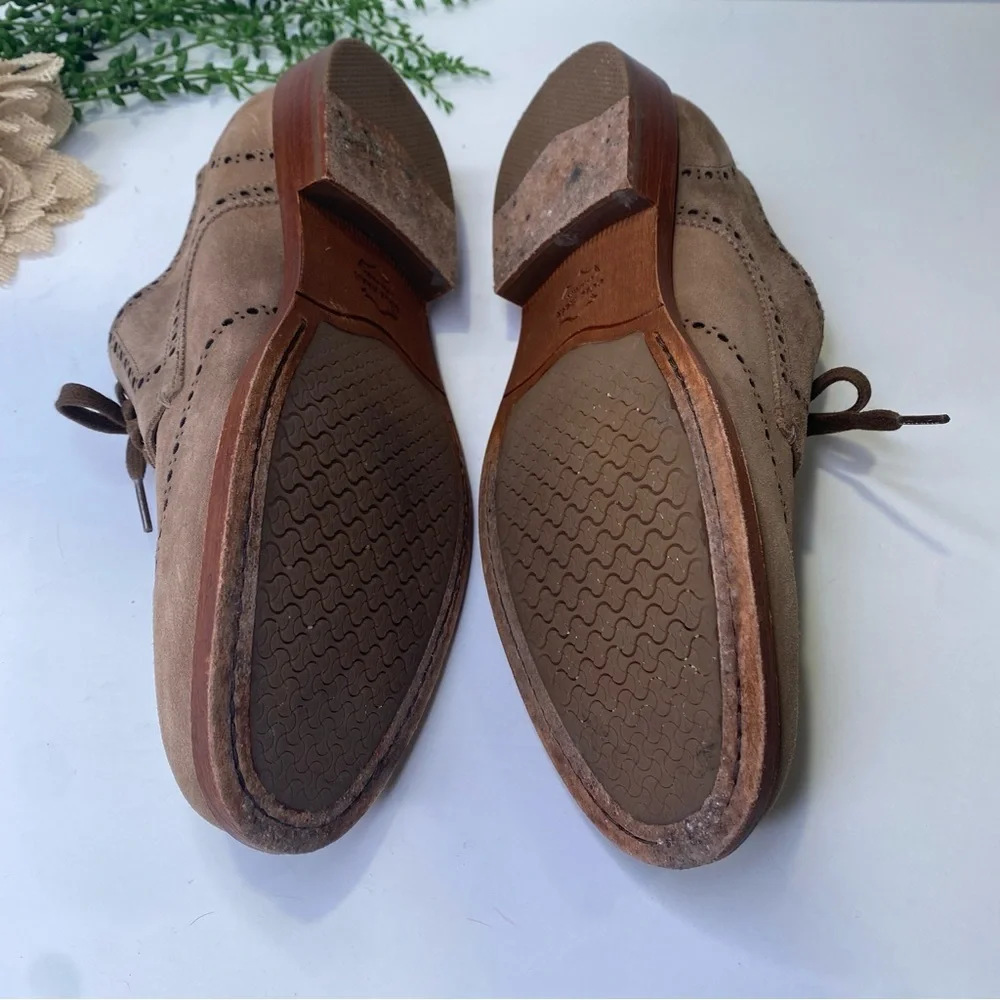 Cole Haan Grand 360 OS Wingtip Brogue Dress Shoes Tan Suede Size 10